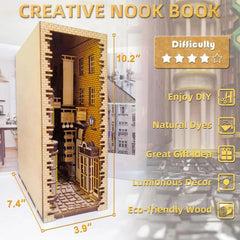 Adult LED Bookcase Kit - Adult Decorative Bookcase-3D Wooden Puzzle 07FC0E-D4 - KOEEK