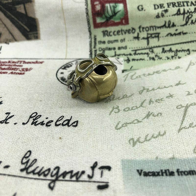 EDC Brass Pilot Skull Knife Umbrella Rope Parachute Cord Lanyard Tool Pendant 07FC0E-D4 - KOEEK