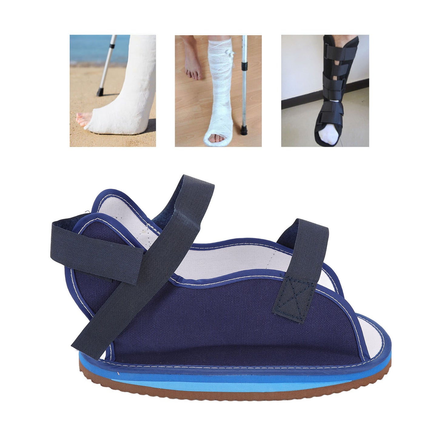 new Cast Shoe Open Heel Breathable Protective Prevent Slip Post Operative Walking koeek - KOEEK