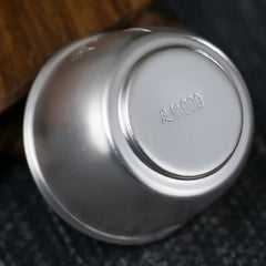 Pure Silver Master Cup 999 Sterling Silver Marked Tea Cup Health Care Chinese 07FC0E-D4 - KOEEK