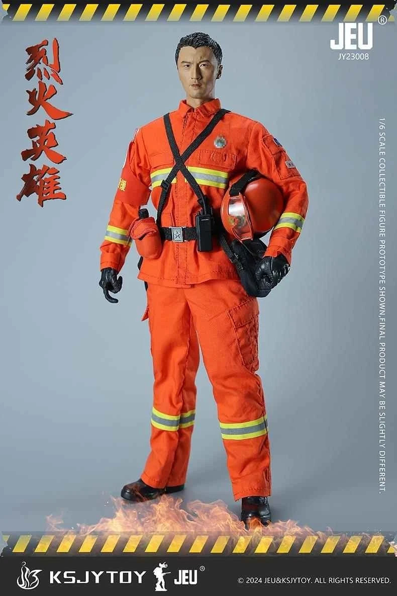 JEU JY23008 1/6 Fire Hero Forest Fire Fighter Action Figure 12" Male Model Doll JEU - KOEEK