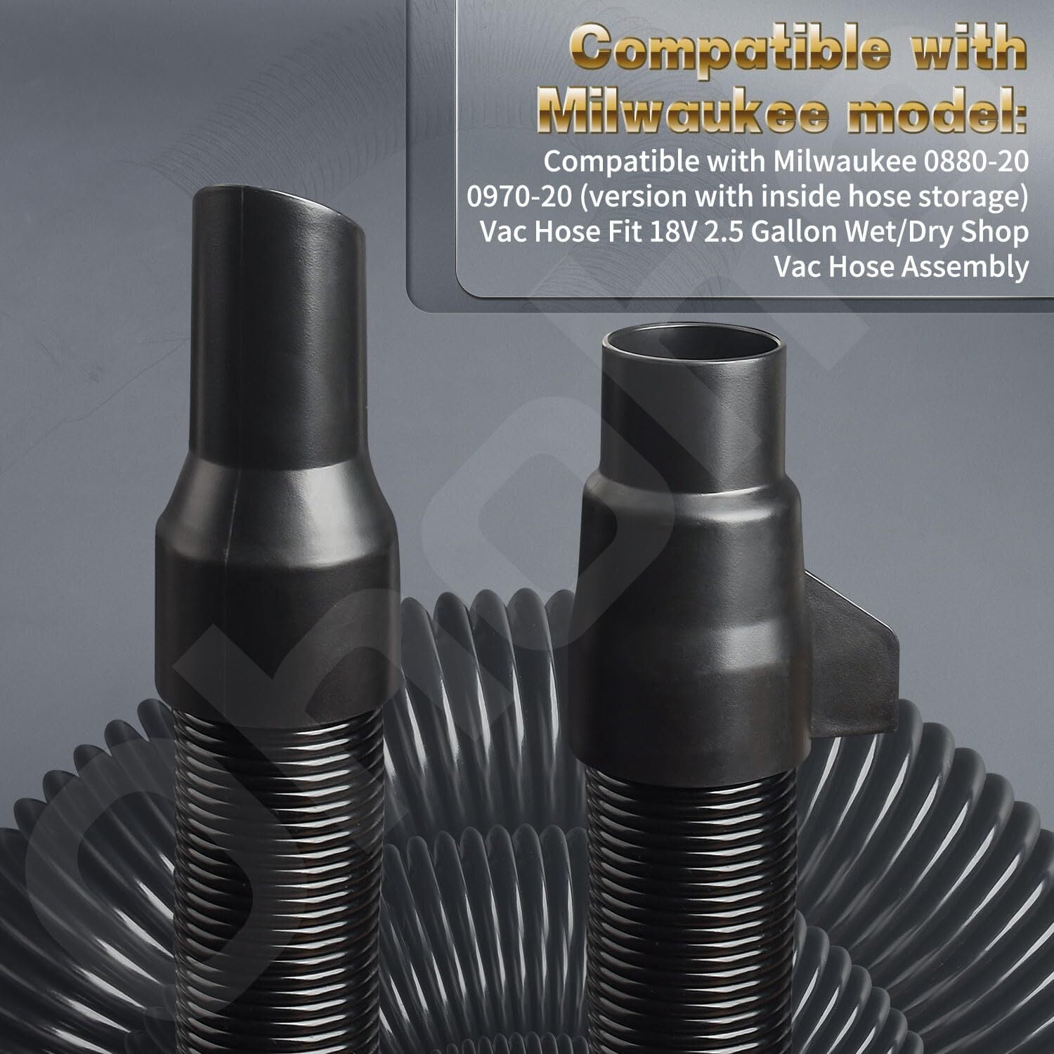 new 14-37-0105 Vacuum Hose Replacement for Milwaukee 0880-20 0970-20 Black 07FC0E-D4 - KOEEK