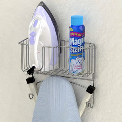 Over-The-Door/Wall-Mount Ironing Board Holder, Chrome 07FC0E-D4 - KOEEK