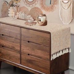 Boho Table Runner, Rustic Farmhouse Dresser Runners Cover Top for Bedroom 07FC0E-D4 - KOEEK