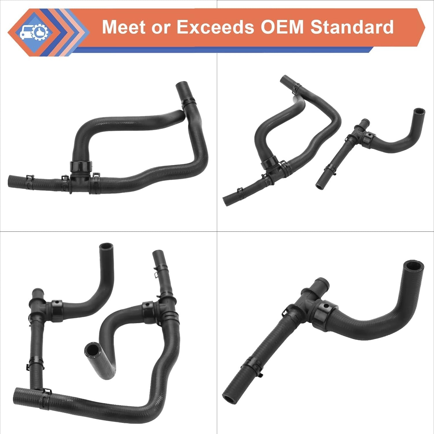 new ZONFANT HVAC Heater Hose Pipe Kit With TEE For Return Compatible Black ZONFANT - KOEEK