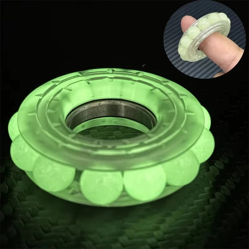 Creative Metal Punk Fidget Ring Fashionable and Novel Buddha Bead Fidget EDC Toy 07FC0E-D4 - KOEEK