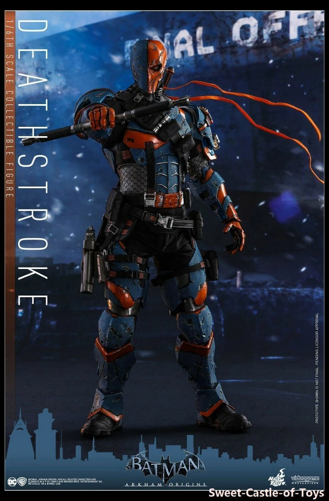1/6 Hot Toys Figure DC Batman Arkham Oringis Deathstroke VGM30 In Stock Gift 07FC0E-D4 - KOEEK