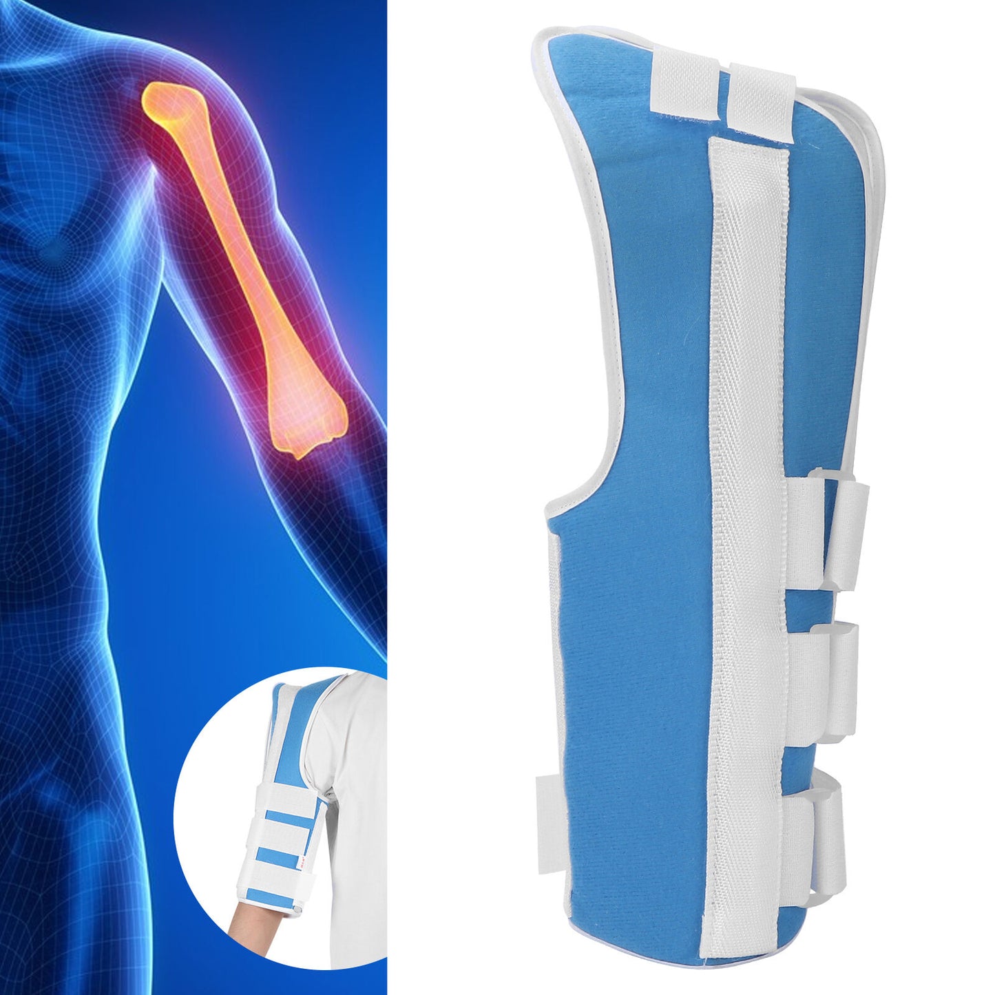 new Adjustable Upper Arm Splint Breathable Humeral Shaft Brace Support For Fract GIP koeek - KOEEK