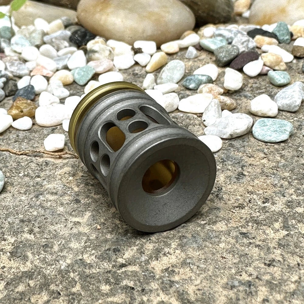 1PC Titanium PEI Knife Lanyard Bead Keychain Paracord Pendant Detachable EDC DIY 07FC0E-D4 - KOEEK