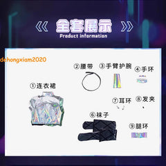 Game League of Legends LOL KDA Seraphine Cosplay Costume Women Fullset Dress 07FC0E-D4 - KOEEK