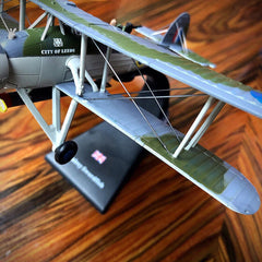 1/72 WWII UK Fairey Swordfish Fighter Aircraft Static Display Alloy Model 07FC0E-D4 - KOEEK