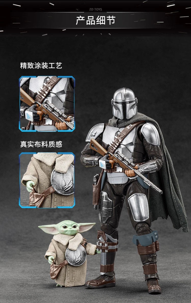 ZD toys Star Wars The Mandalorian & Grogu Set Action Figure Set 07FC0E-D4 - KOEEK
