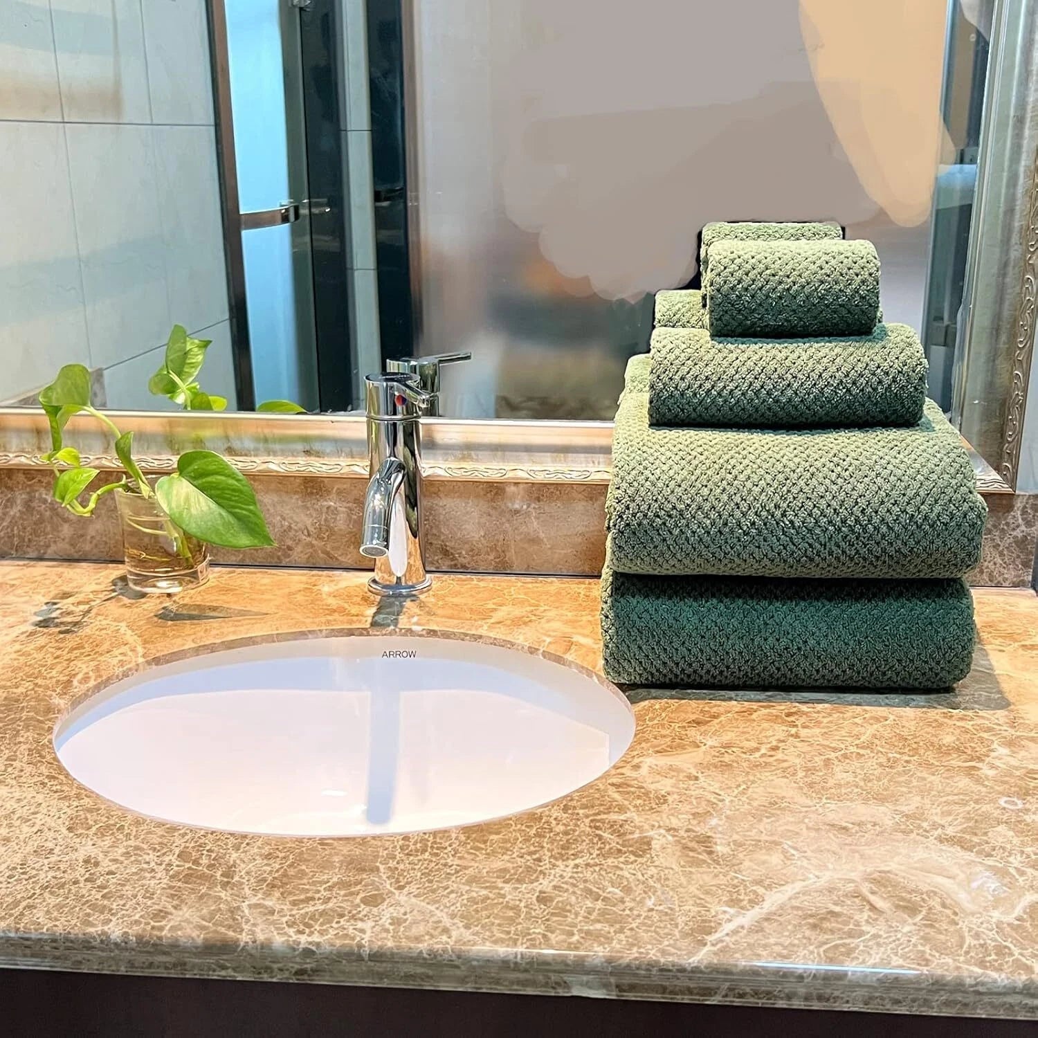 Towels, 29x59-Inch Oversized Bath Towel Set (6-Piece) for Bathroom 07FC0E-D4 - KOEEK