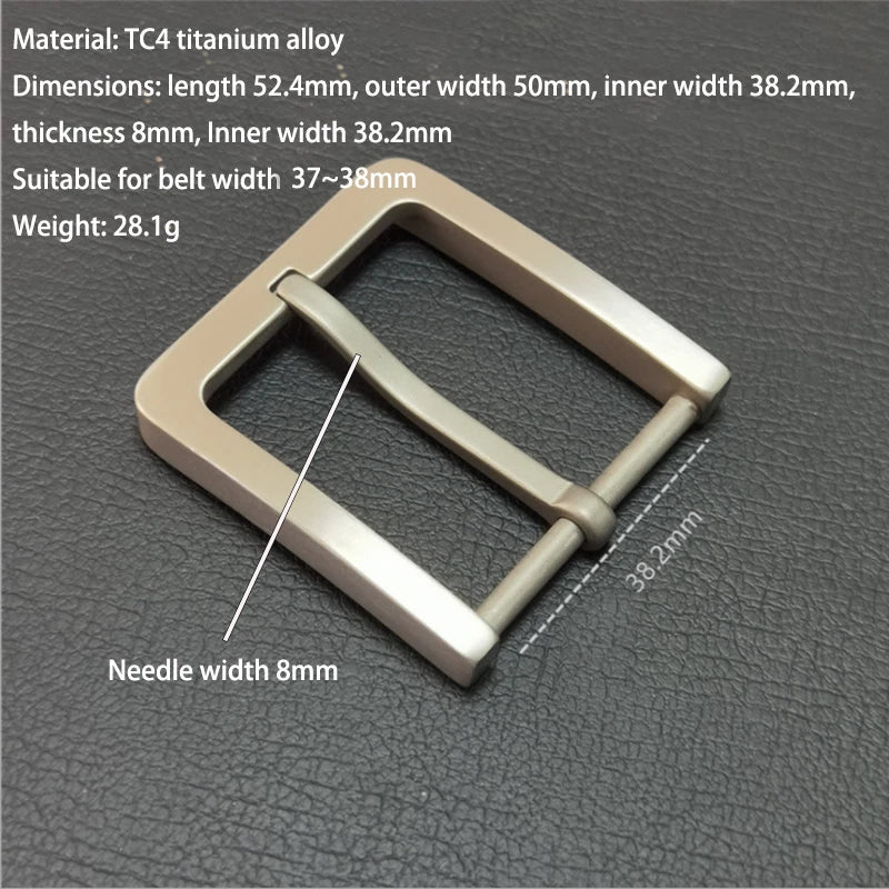Concise TC4 Titanium Alloy Belt Buckle Waist Strap Head Men's Accessories Gifts 07FC0E-D4 - KOEEK