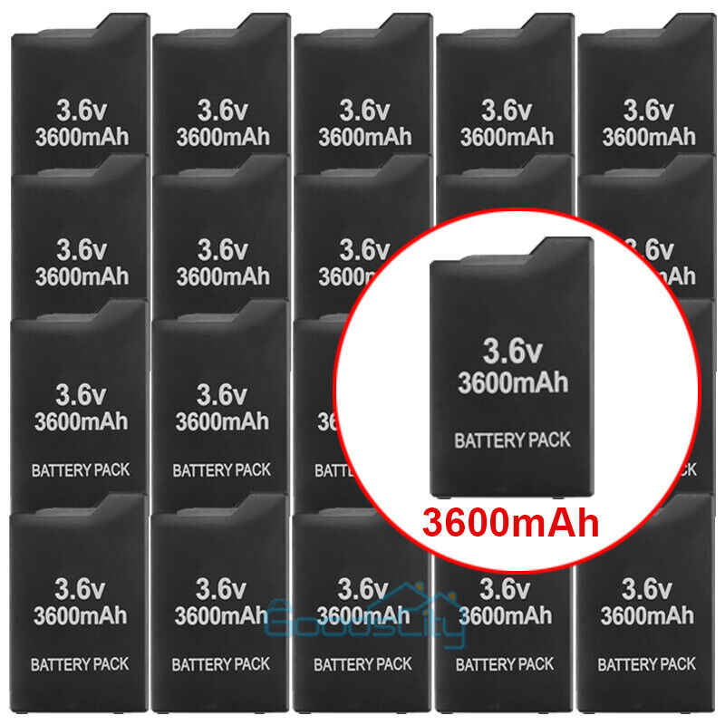 nytt 2-20X 3600 mah oppladbart batteri for PSP Slim 2000/2001/3000/3001/3003+lader