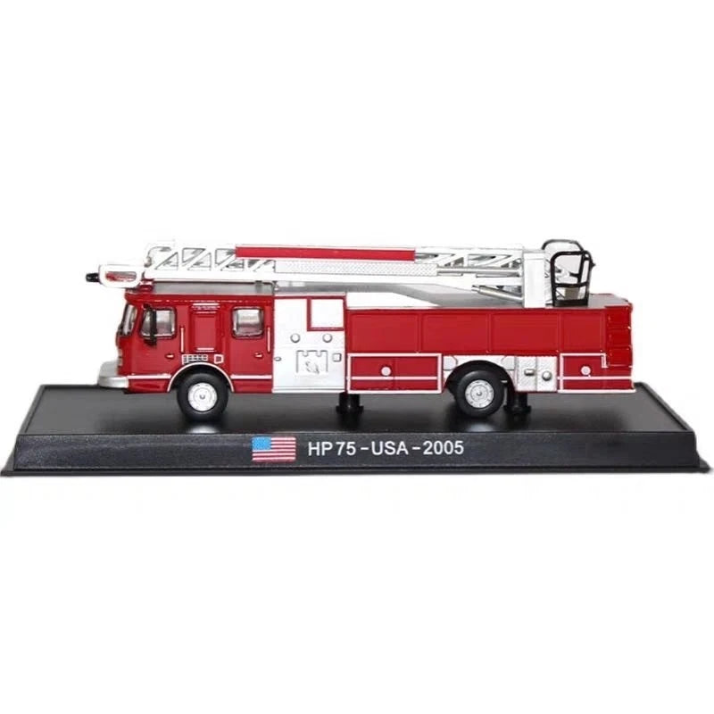 Red Base 1/87 HP75 Fire Truck 2005 Diecast Finished Model Moving Wheels Display RED_BASE - KOEEK