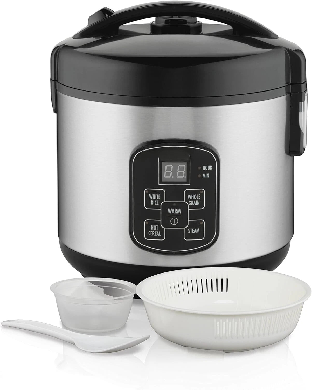Digital Programmable Rice Cooker and Food Steamer, Stainless Steel 07FC0E-D4 - KOEEK