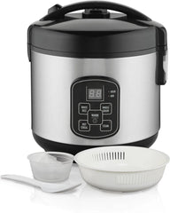 Digital Programmable Rice Cooker and Food Steamer, Stainless Steel 07FC0E-D4 - KOEEK
