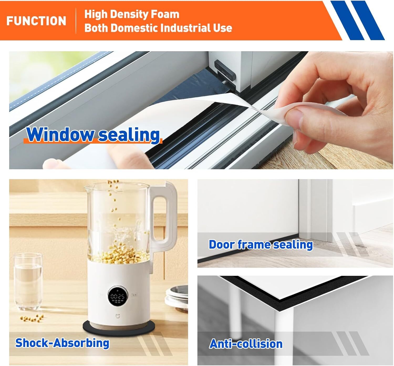 new MAGZO Weather Stripping Door Seal, Inch Wide 1/2in * 1/4in * 26FT, Black MAGZO - KOEEK