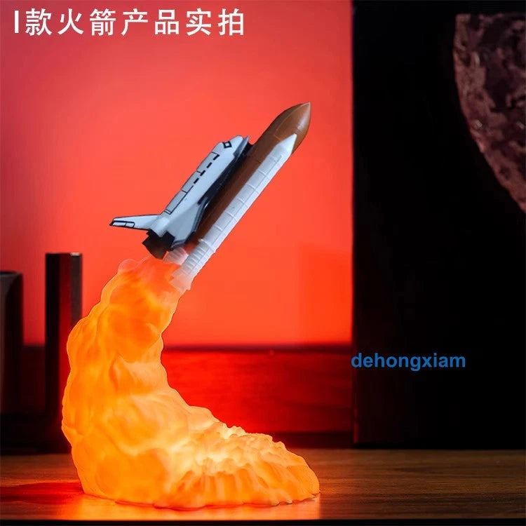 Printing Rocket Lamp Discovery Space Shuttle Light-up 3D Model Night Lights Gift 07FC0E-D4 - KOEEK