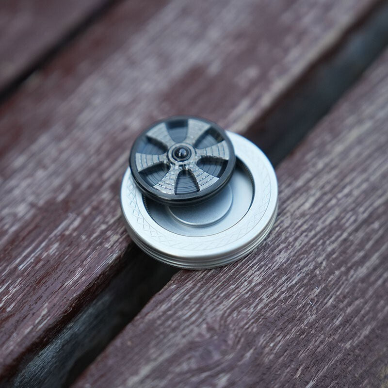 Pocket Haptic Coin Fidget Metal EDC spinner Toy Spinning Top Gift CNC 07FC0E-D4 - KOEEK