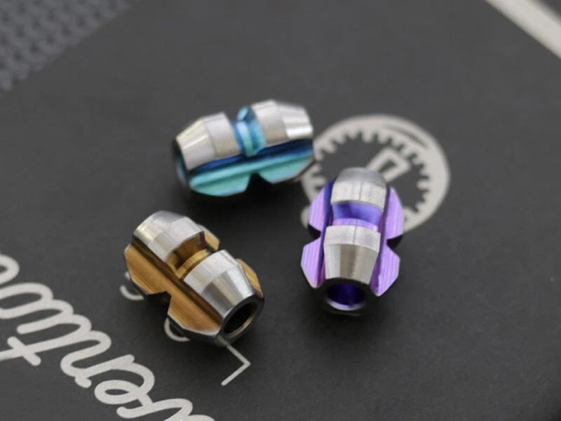 EDC Titanium Alloy Parachute Cord Pendant Lanyard Bead Keychain DIY Zipper Head 07FC0E-D4 - KOEEK