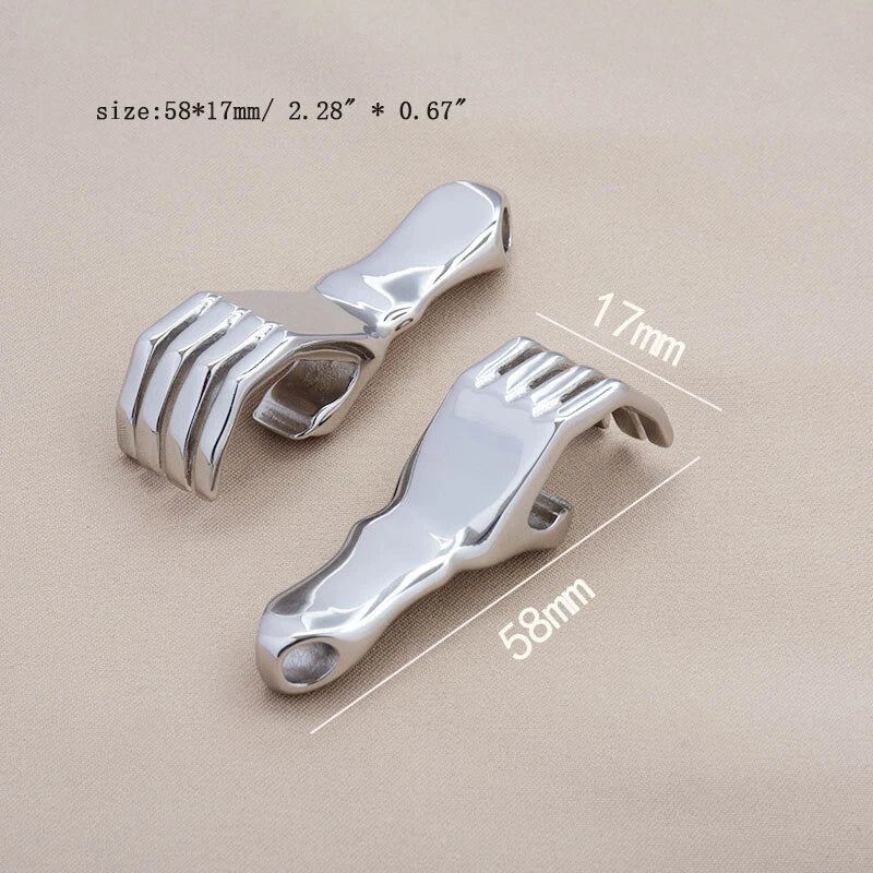 EDC Small Stainless Steel  Hand Shape Bottle Opener  Pendant 58*17mm Multi Tool 07FC0E-D4 - KOEEK