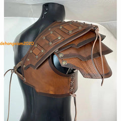 Middle Ages Costume Shoulder Pad Armor Leather Single Cosplay Shoulder Props 07FC0E-D4 - KOEEK