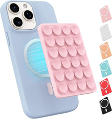 new Magnetic Suction Phone Mount for MagSafe Case,Silicone Octo Cup Chlak Pink 07FC0E-D4 - KOEEK