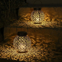 Solar Lanterns Outdoor Hanging Solar Lights Decorative Garden Lights (2 Pack) 07FC0E-D4 - KOEEK