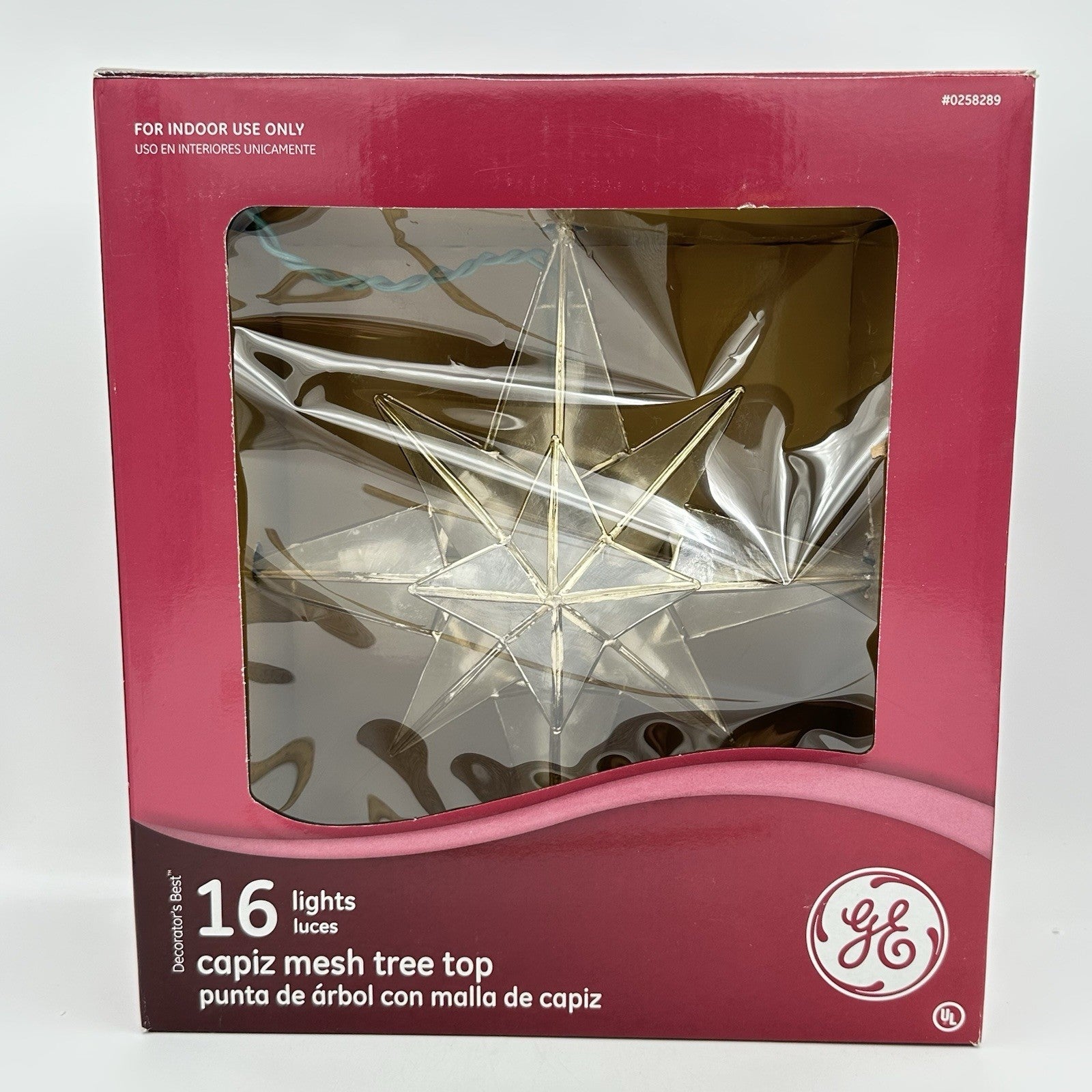 GE 16 LED Lights Star Tree Topper Capiz Style Bethlehem Star Christmas GE - KOEEK