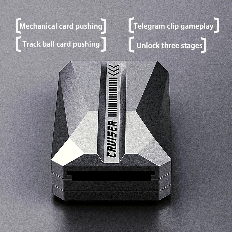 EDC Mechanical Card-pushing Magnetic Slider Stainless Steel Fidget Toys Gift 07FC0E-D4 - KOEEK