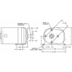 ny Dayton 1Lpp6 Ac girmotor, 600.0 In-Lb Max. Dreiemoment, 12 rpm merkeskilt Rpm, 115V