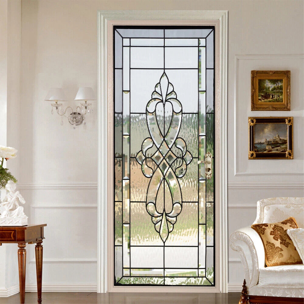 3D Sticker Imitation Glass Door Living Room Door Wall Mural Photo Home Decor 07FC0E-D4 - KOEEK