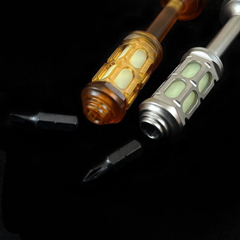 EDC PEI Titanium Pocket Screwdriver Phillips Flat Bit Outdoor Riding Multi Tools 07FC0E-D4 - KOEEK