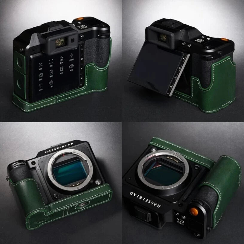 Retro  Leather Half Case Handmade Camera Cover for Hasselblad X2D 100C 07FC0E-D4 - KOEEK