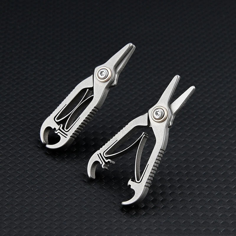 EDC Mini Titanium 1.89" Facial Hair Scissors + Beard Mustache Nose Hair Trimming 07FC0E-D4 - KOEEK