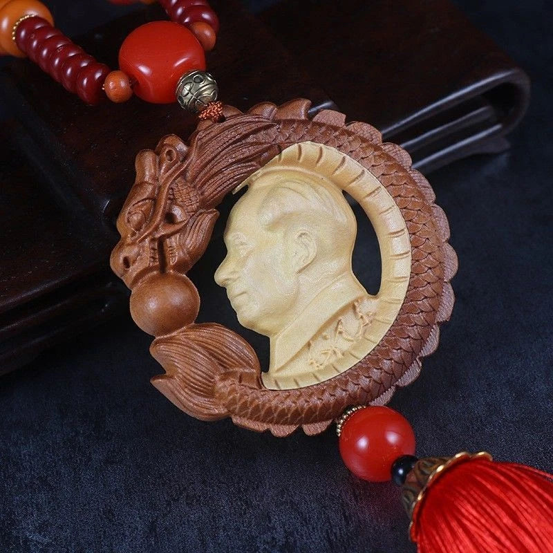 Mao Zedong Car Hanging Pendant Rearview Mirror Decoration Car Interior Accessory 07FC0E-D4 - KOEEK