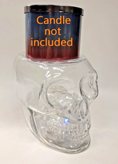 ! Bath & Body Works Halloween GLASS LIGHT-UP SKULL Pedestal for 3-wick BATH & BODY WORKS - KOEEK