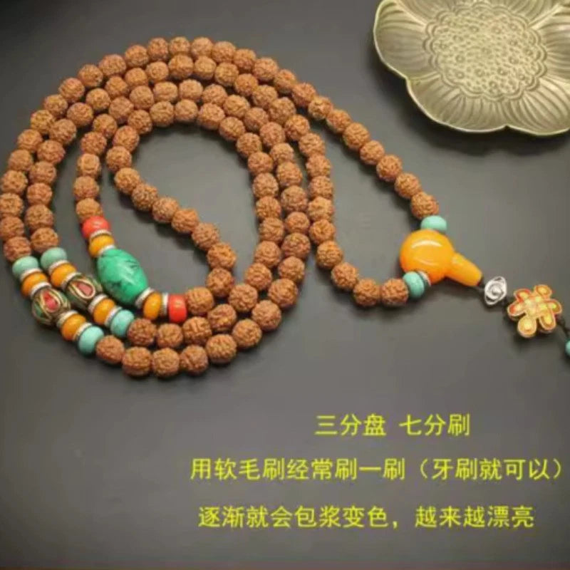 1Pc Tibetan Style Nepal King Kong Bodhi Bracelet Prayer Bead Necklace Decoration 07FC0E-D4 - KOEEK