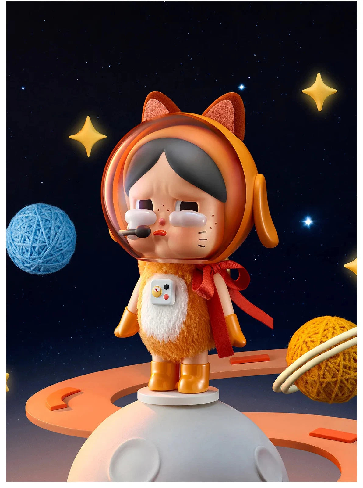 Crybaby Space Cat Figurine-orange Sealed Blind Box Art Toys Birthday Gift 07FC0E-D4 - KOEEK