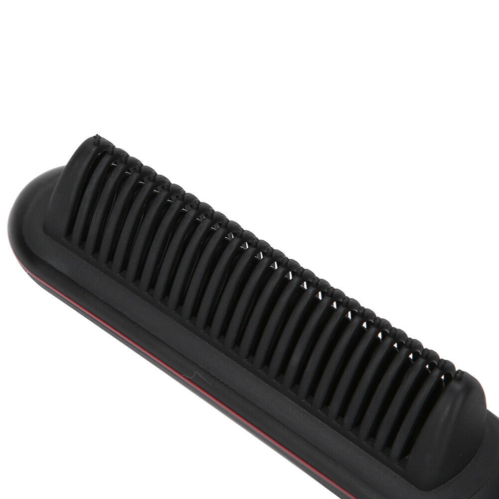 new Electric Hair Comb Anti Scald Beard Brush US Plug 110V(Black )(Black ) HGF koeek - KOEEK