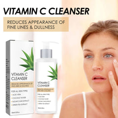 new 2pcs 100ml Vitamin C Facial Cleanser Deep Cleansing Brightening Face Wash koeek - KOEEK