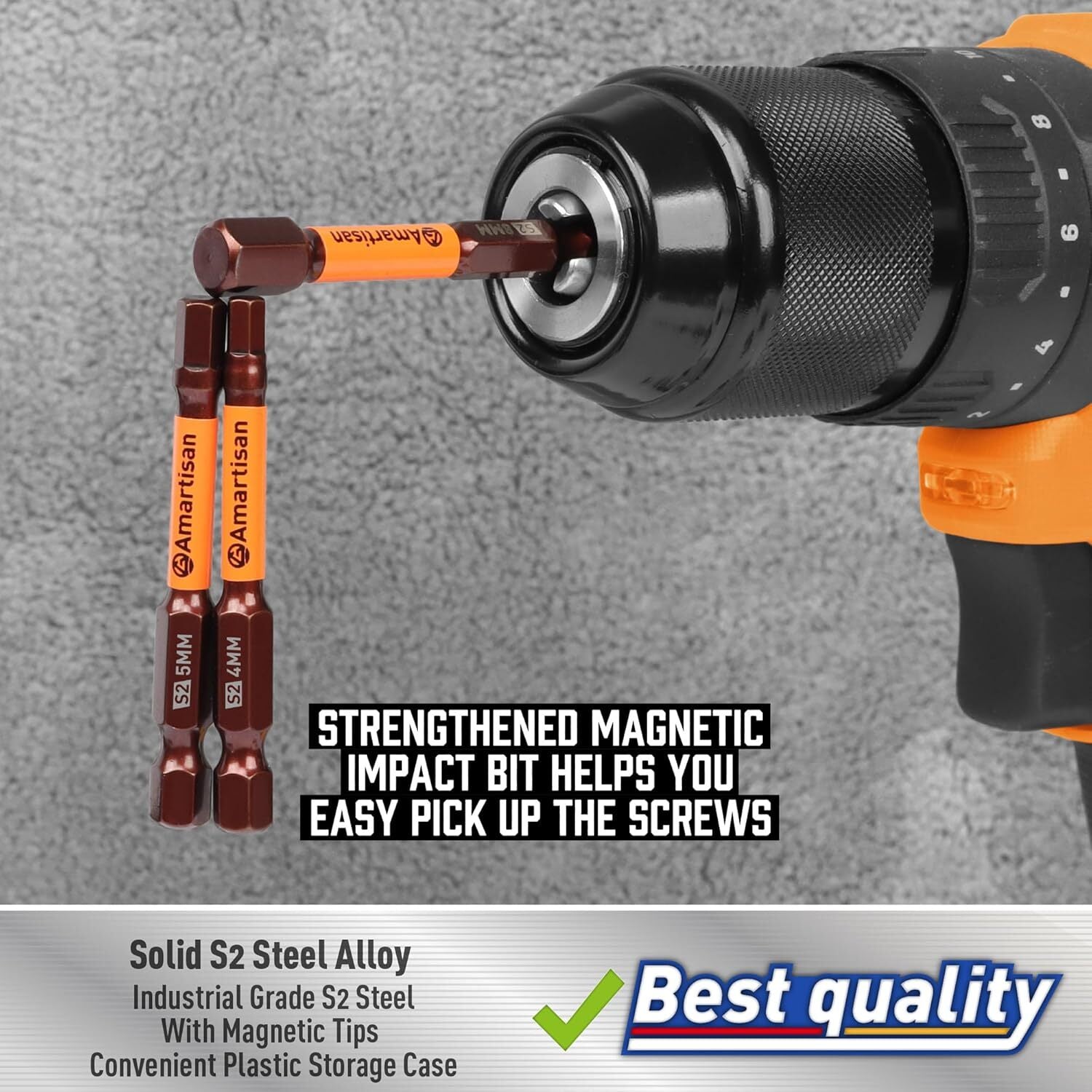 new Amartisan 20-Piece Hex Head Allen Wrench Drill Bit Set, Metric and SAE S2... AMARTISAN - KOEEK