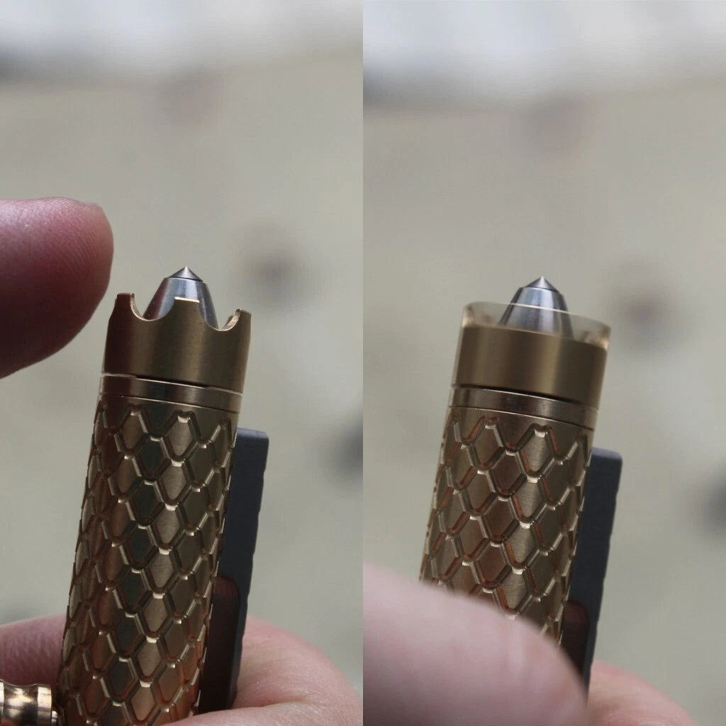 Brass Bolt Action Ballpoint Pen Signature Writing Pen with Fidget Spinner EDC 07FC0E-D4 - KOEEK