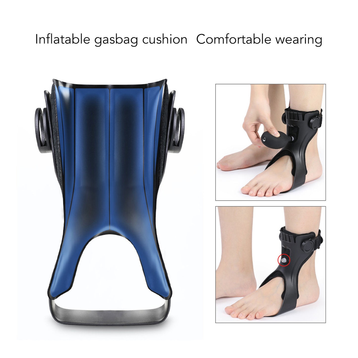 new (Right Foot M)Drop Foot Orthosis Splint Gasbag Drop Foot Splint Inflatable HGF koeek - KOEEK