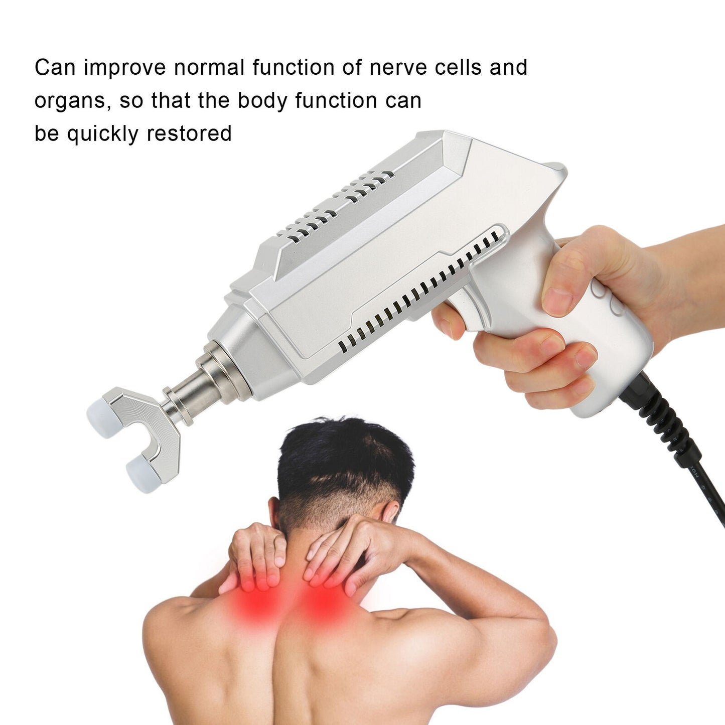 new Electric Spinal Chiropractor Massager Corrector Gun For Relaxation(EU Plug) HGF koeek - KOEEK