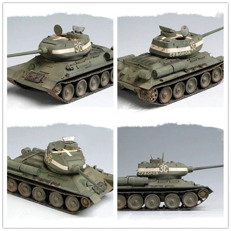 WWII Soviet T34/85 Tank 1:48 Model Full Interior Military Ornament 07FC0E-D4 - KOEEK