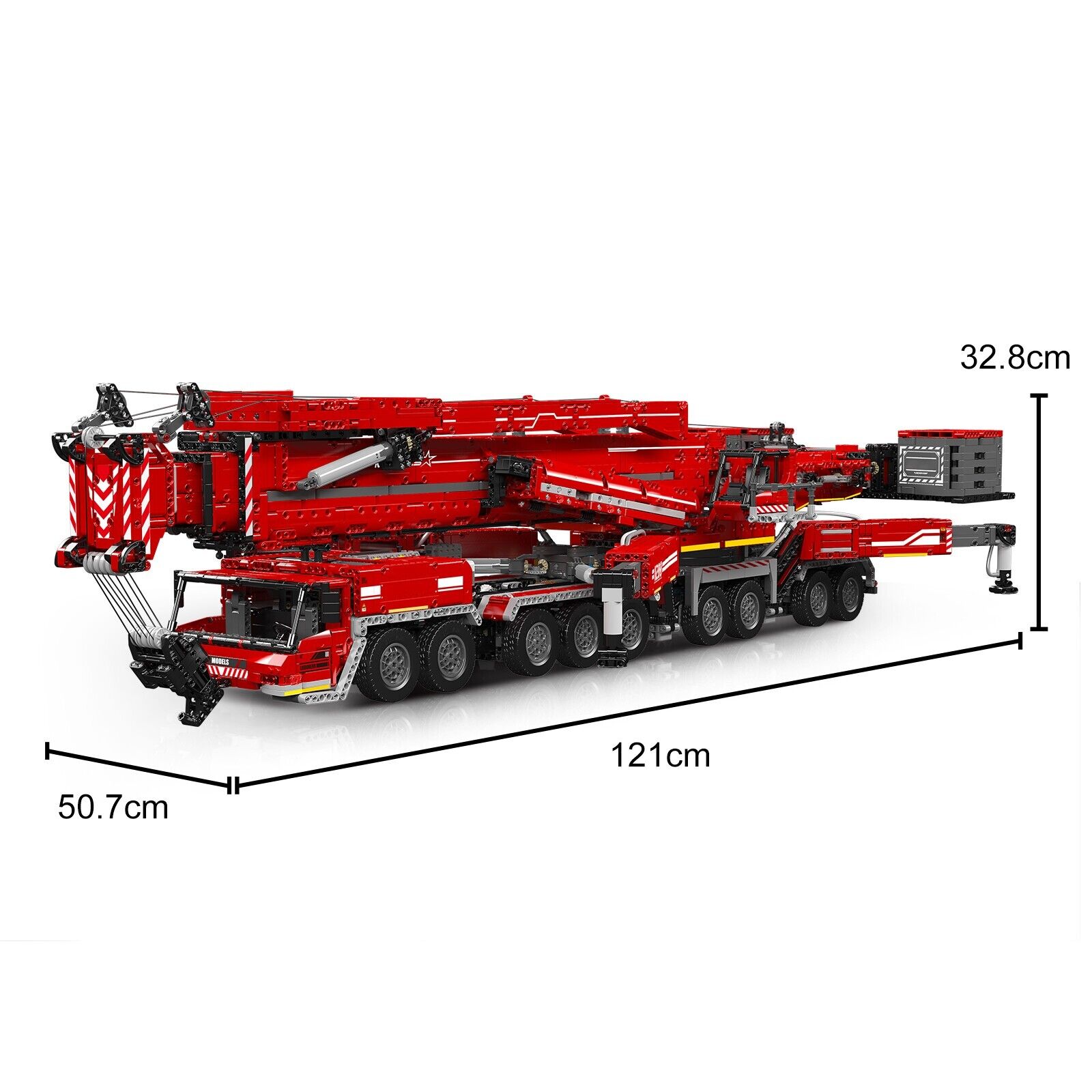 new Mould King 17008 Red Crane Truck Liebherr LTM 11200 Building Block RC Toy STEM MOULD KING - KOEEK