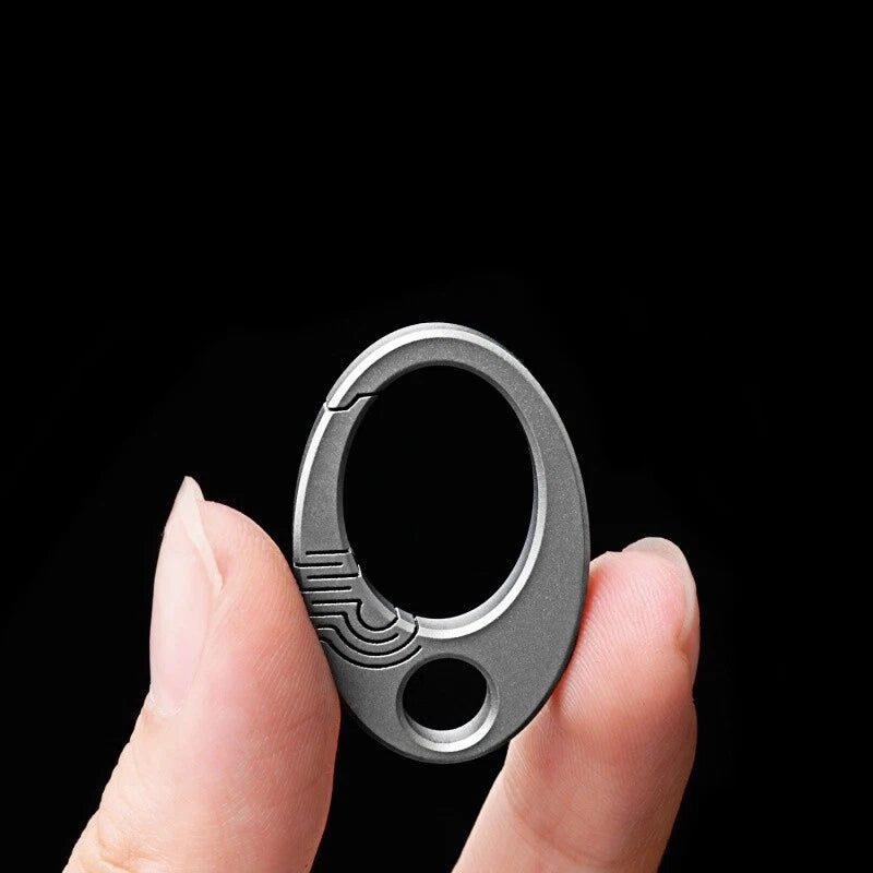 2PCS EDC  Mini Titanium Carabiner Keychain Clip Quickly Release Key Chain Hook 07FC0E-D4 - KOEEK